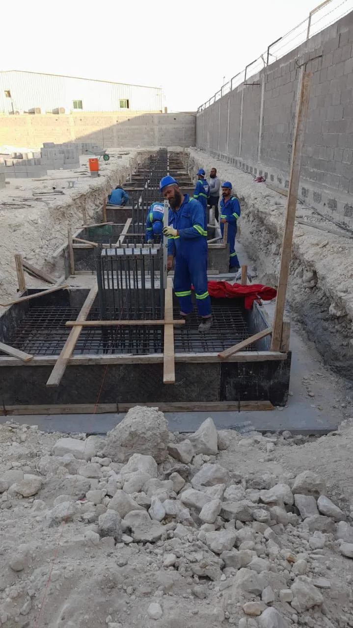 Concrete and reinforcement works.