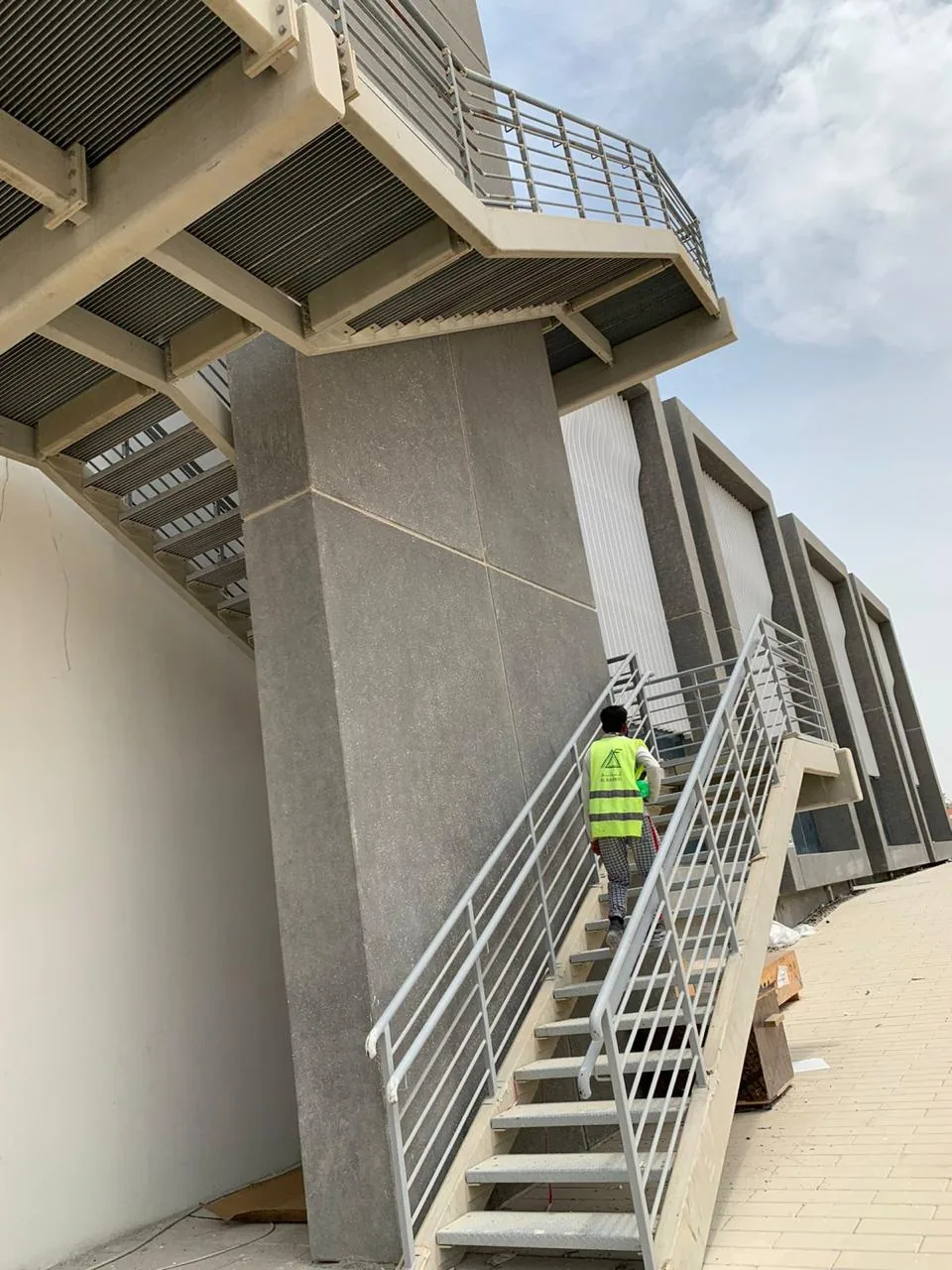 Concrete structure and stairway.
