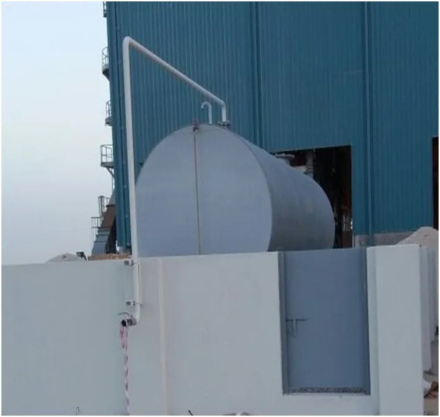 Supply, fabrication, painting and installation of SS tank including tank pad, boundary wall and door.