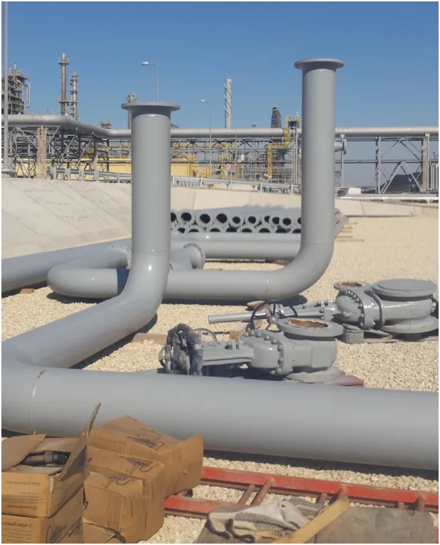 Additional saline water pipeline.