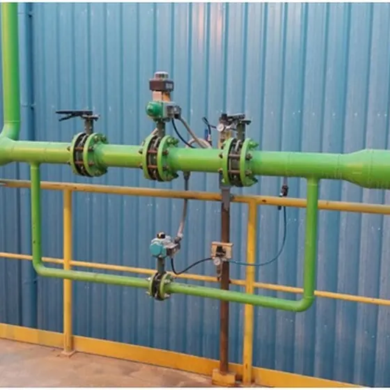 Supply, fabrication and installation of pipeline including columns and concrete foundations.